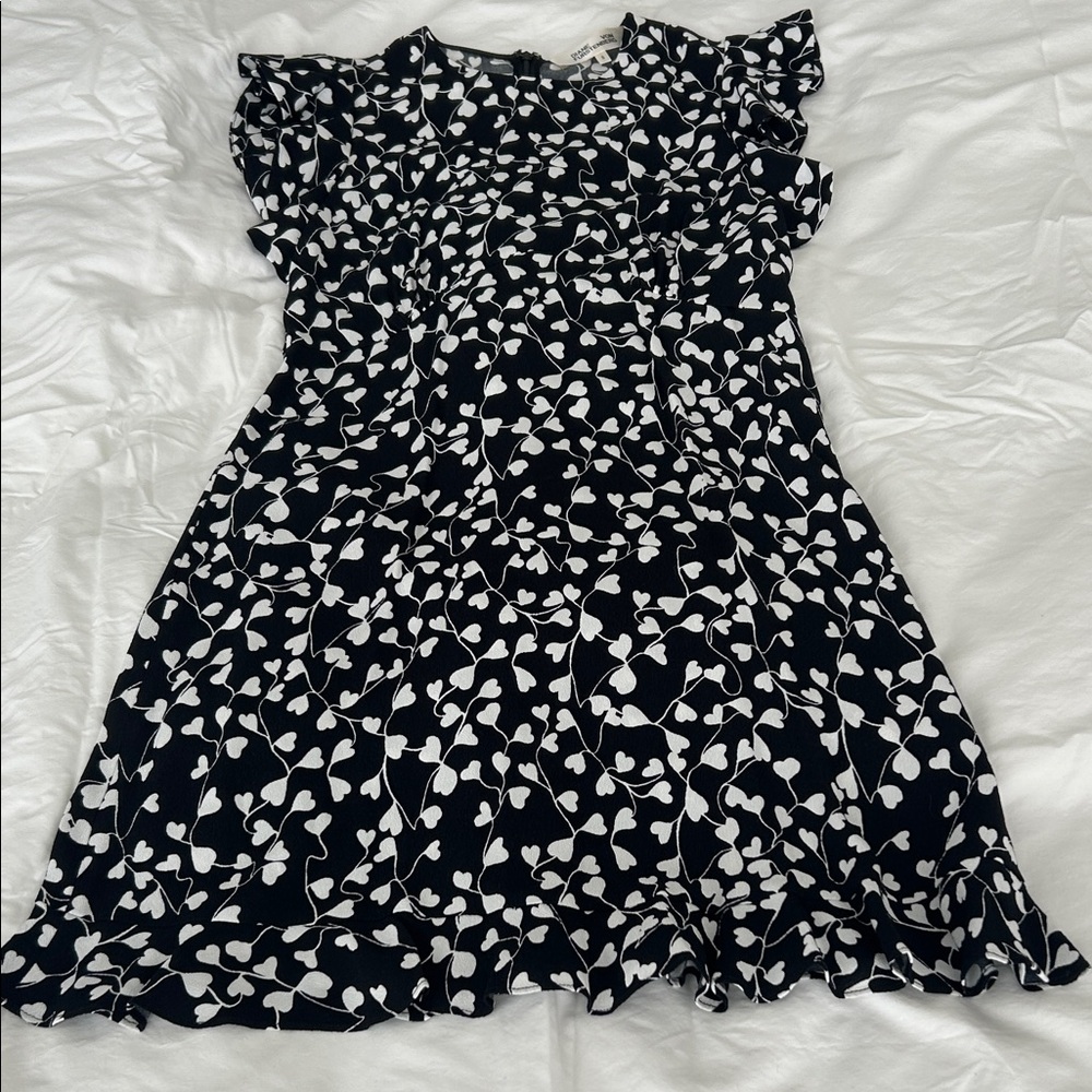 Diane Von Furstenberg Black and White Floral Dress